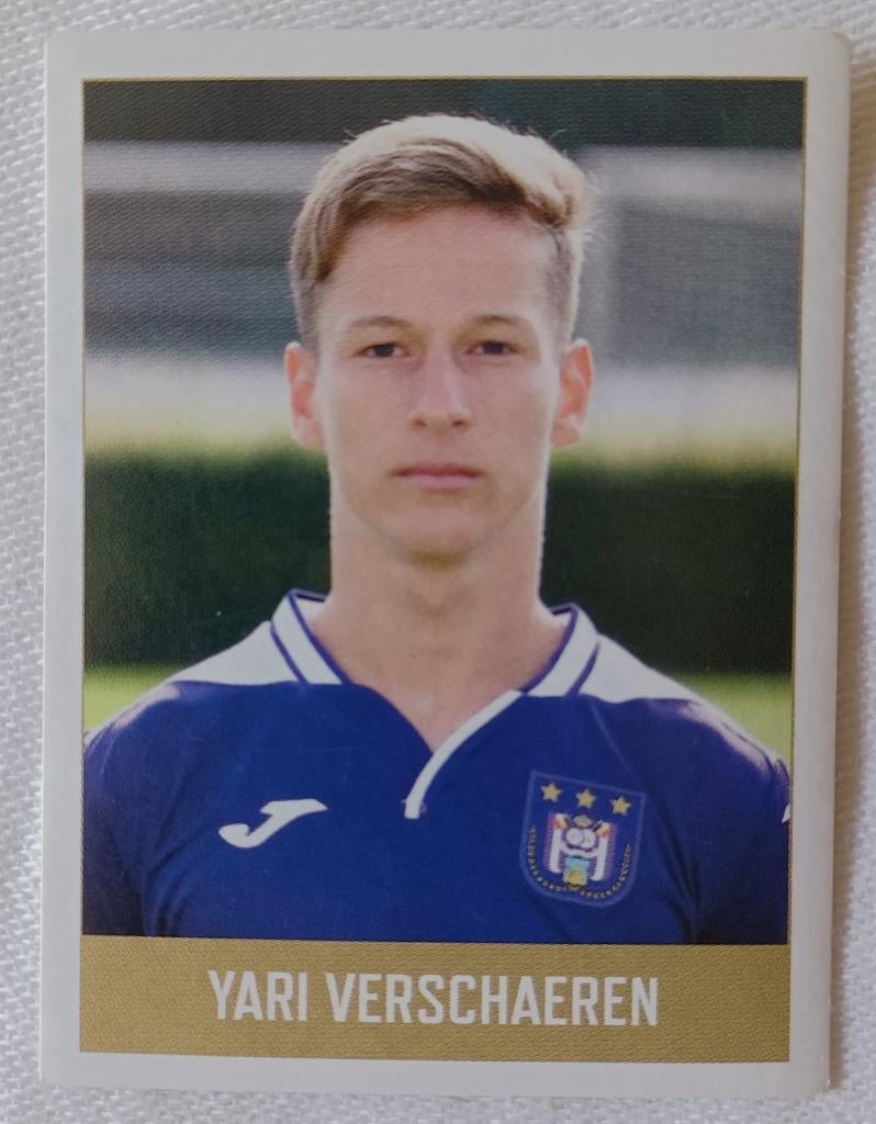 Sticker Yari Verschaeren - Pro League 2019-2020, Hobby en Vrije tijd, Stickers en Plaatjes, Zo goed als nieuw, Sticker, Ophalen of Verzenden