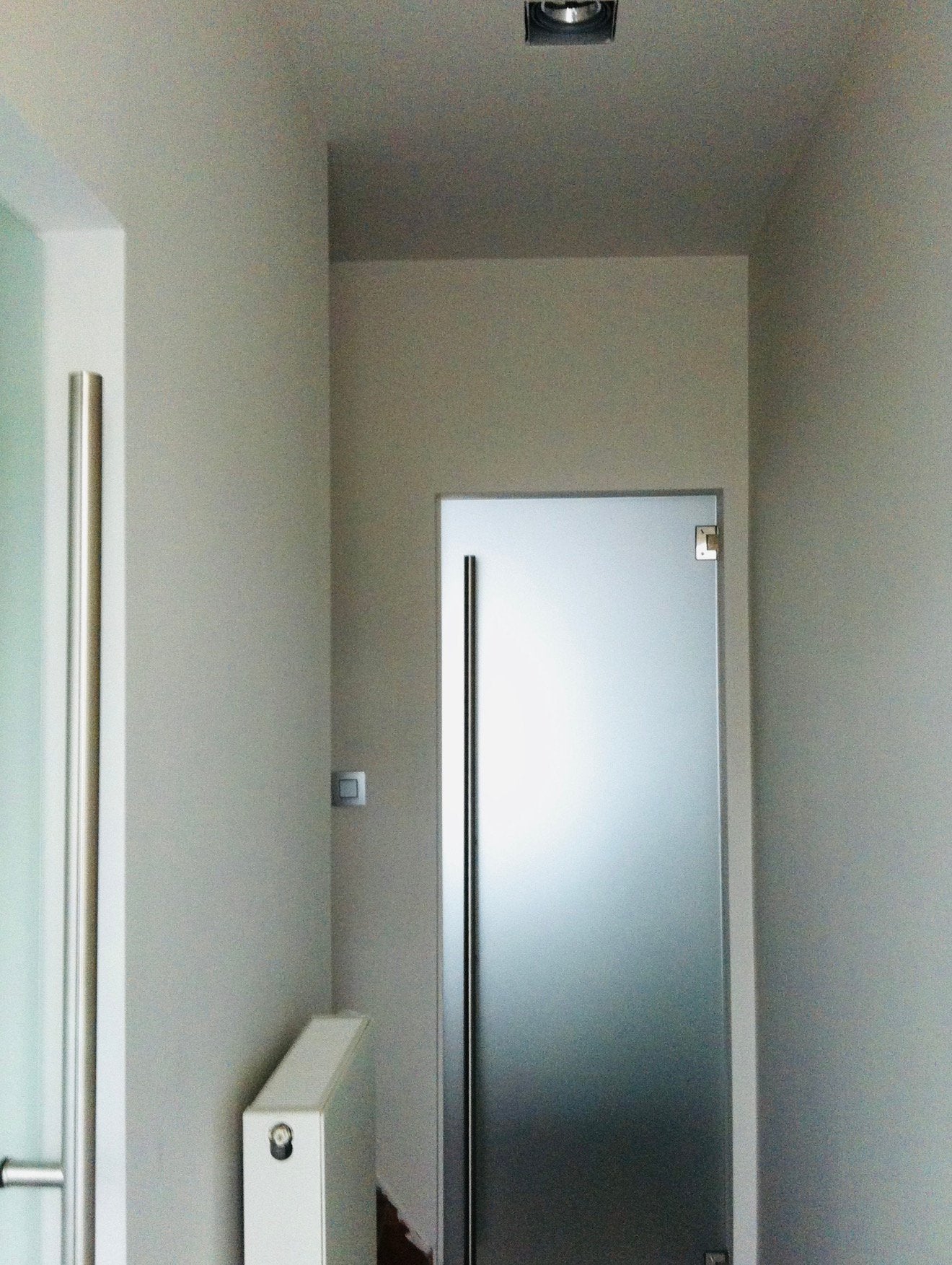 Glazen binnendeur met inox handgreep – GRATIS, Verre, Porte intérieure, Enlèvement, 200 à 215 cm