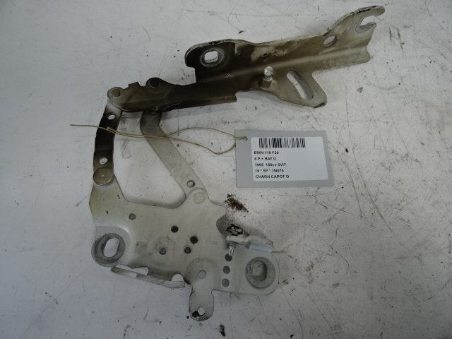 CHARNIERE DE CAPOT DROIT BMW 1 serie (F20) (01-2010/06-2019), Utilisé, BMW, Petuelring 130
80809  München, DE, Bayerische Motoren Werke AG