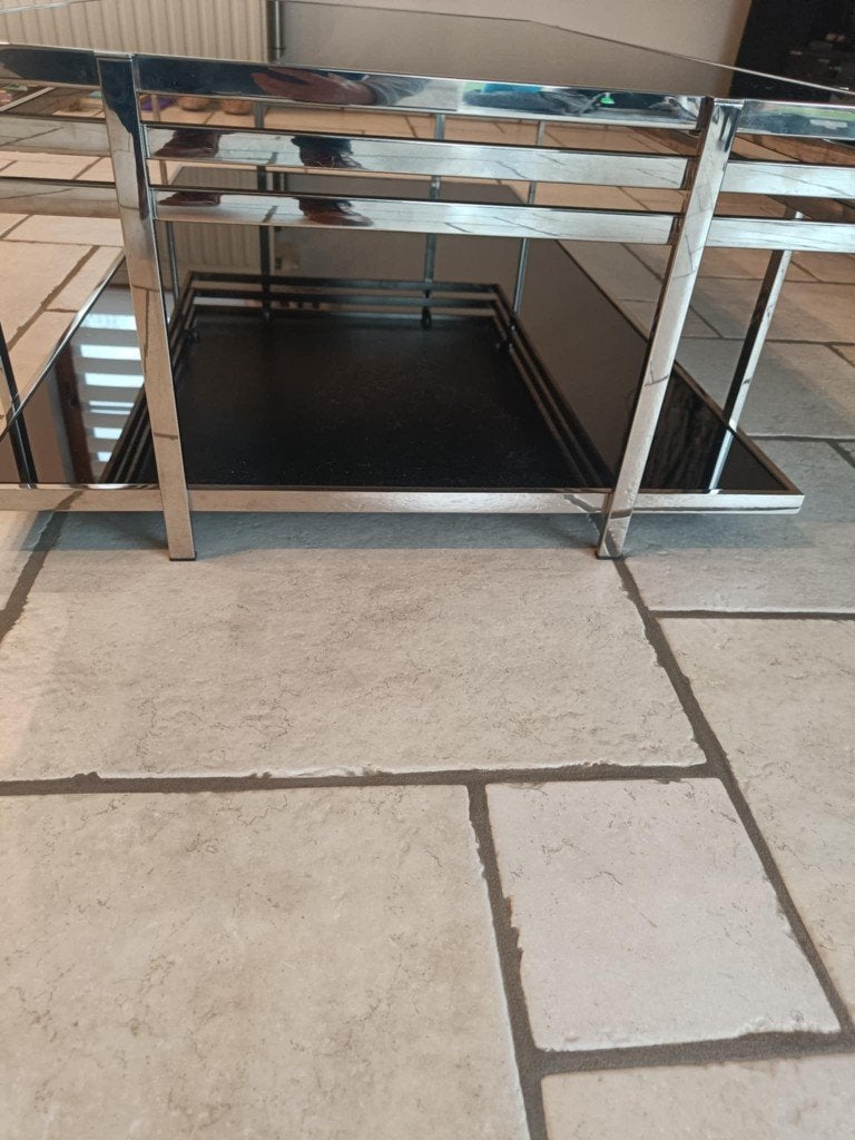 zwarte glazen woonkamertafel, Ophalen, Glas