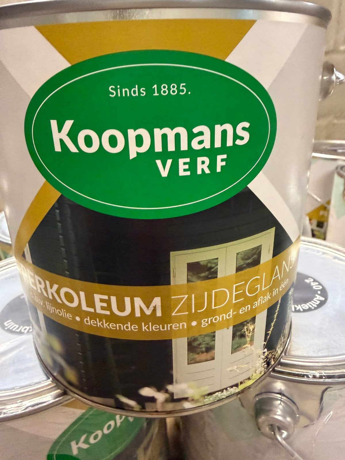 Koopmans perkoleum dekkende beits antiekbruin 2,5liter, Ophalen of Verzenden, Nieuw
