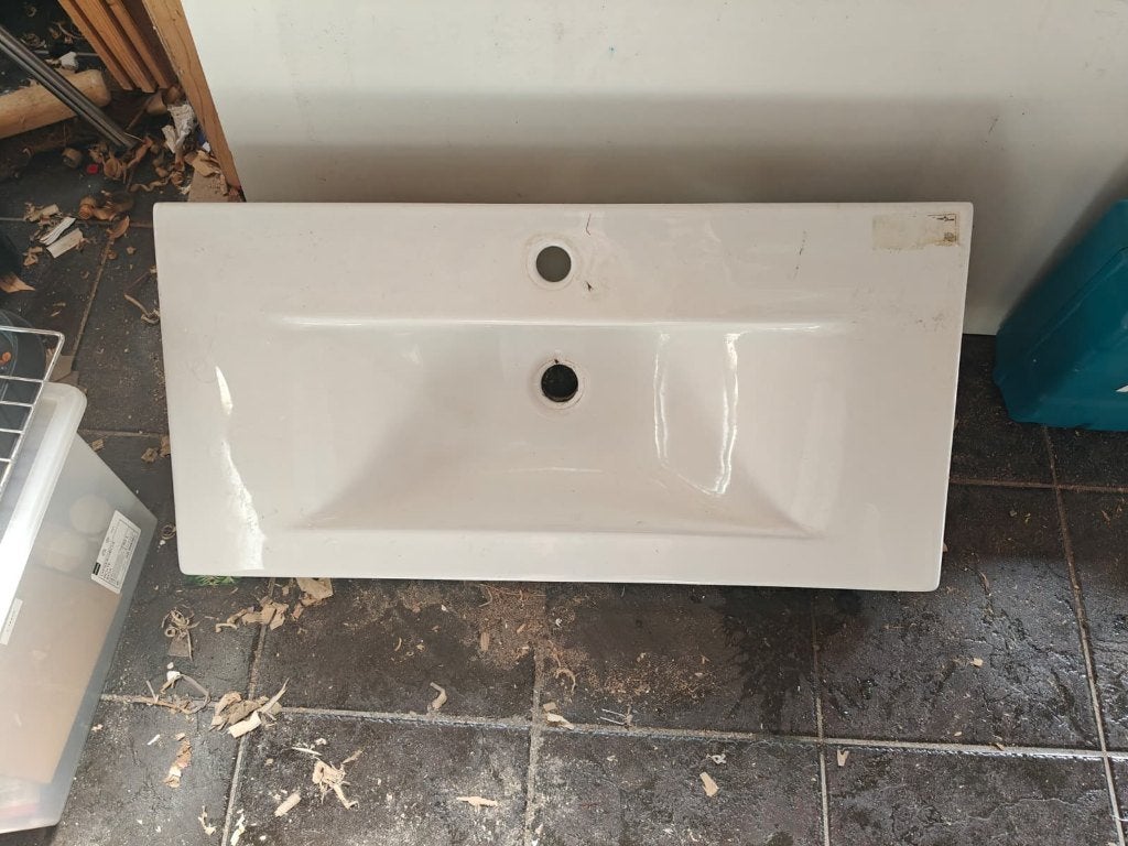 Wasbak GRATIS, Huis en Inrichting, Badkamer | Badkamermeubels, Ophalen, Gebruikt, 50 tot 100 cm, Minder dan 100 cm
