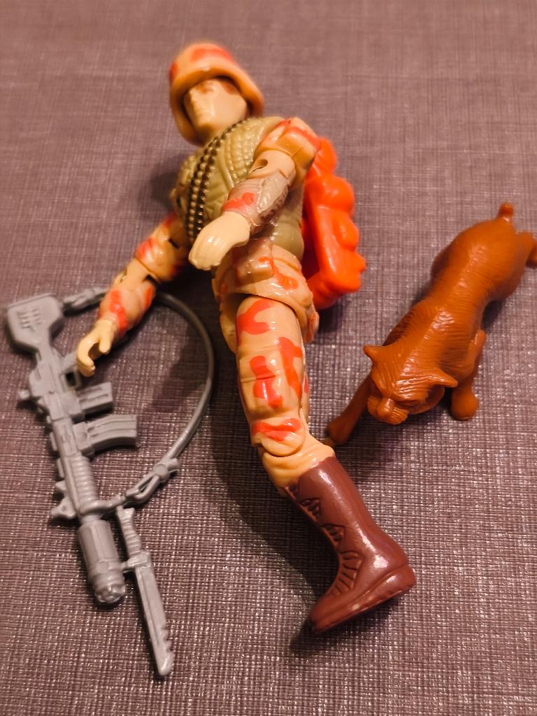 G.I Joe en max met  propeller-/moerasboot uit jaren 1980, Ophalen, Zo goed als nieuw