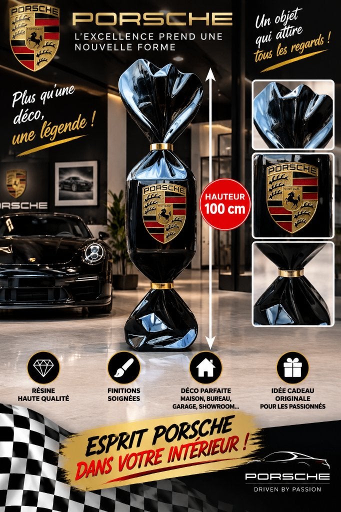 ️ PORSCHE – BONBON GÉANT EN RÉSINE – 100 CM, Enlèvement ou Envoi, Neuf