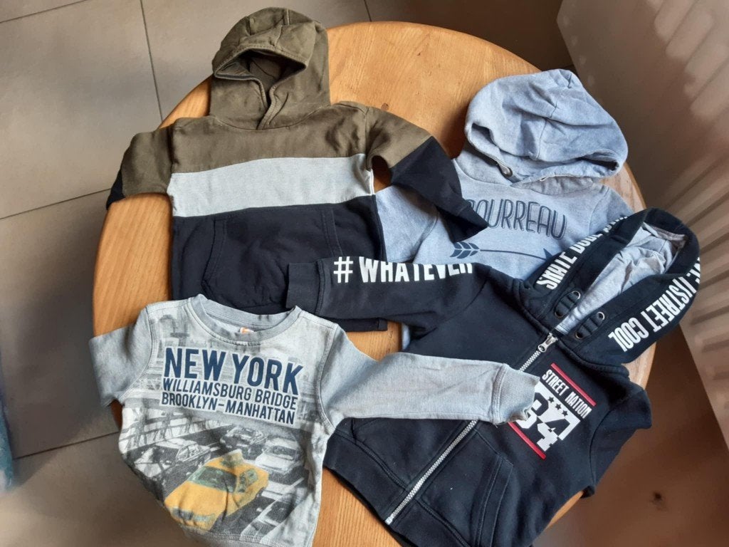 PAKKET SWAETERS MET EN ZONDER KAP MAAT 98, Kinderen en Baby's, Ophalen, Gebruikt, Jongen