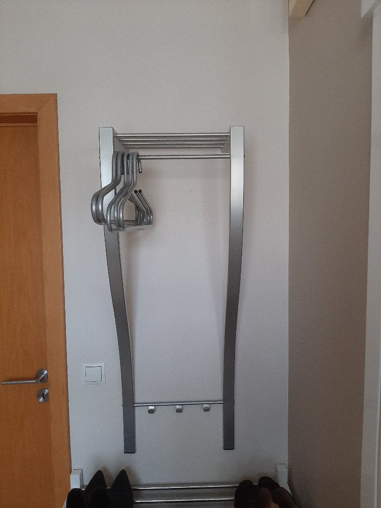 Moderne Spinder Design Carve 1 wandkapstok – Nikkel / Zilver, Gebruikt, 100 tot 150 cm, Metaal, Ophalen