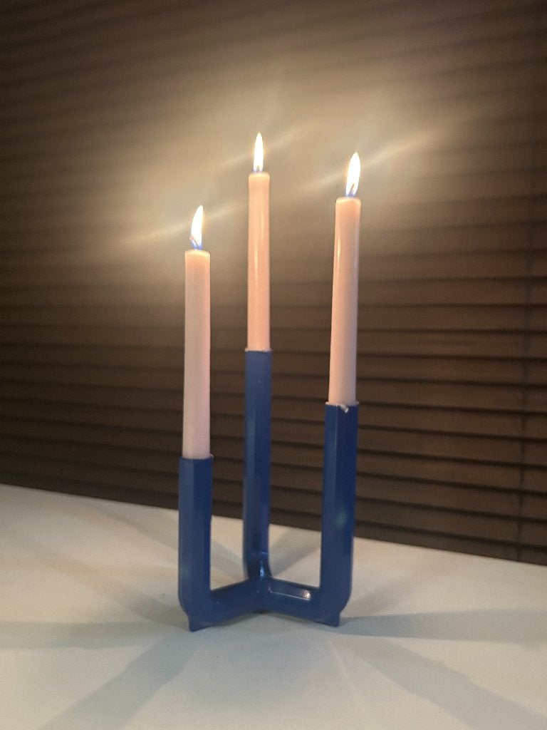 NIEUW - IKEA PS 2017 kandelaar voor 3 kaarsen, Huis en Inrichting, Blauw, IKEA, Nieuw, Ophalen of Verzenden