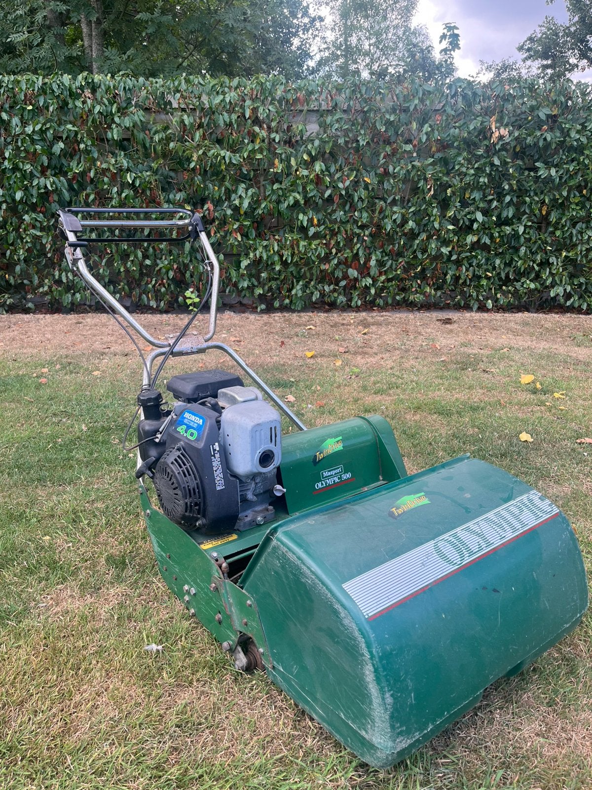 Olympic 500 Twin Drive, Tuin en Terras, Grasmaaiers, Ophalen, Gebruikt, Opvangbak, Benzine-grasmaaier