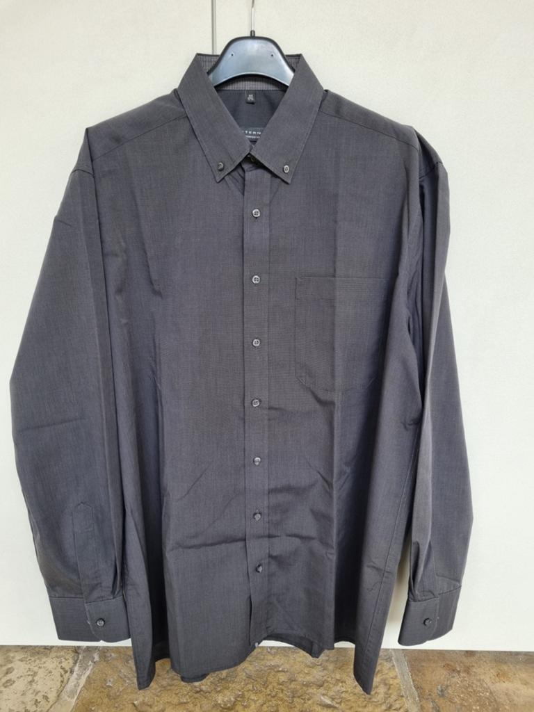 Chemise gris foncé Eterna taille 44, Comme neuf, Gris, Tour de cou 43/44 (XL), Eterna