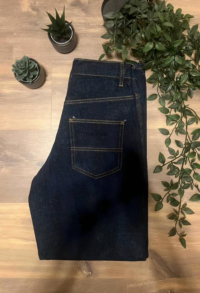 Donkerblauwe jeans NNSNS - maat 24/28, Enlèvement ou Envoi, Comme neuf, Bleu, Andere