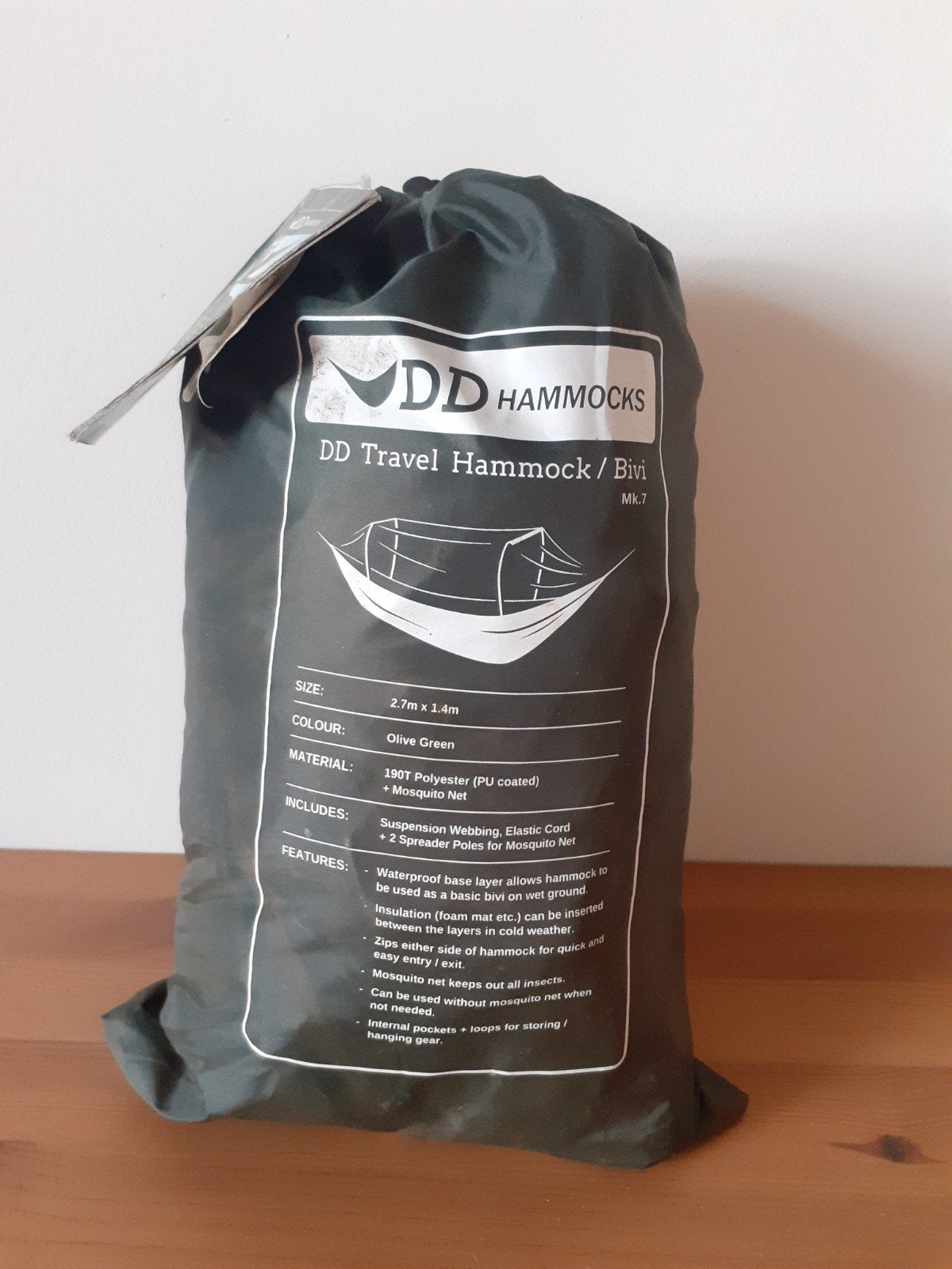 Travel hangmat /kampeer hangmat, Ophalen