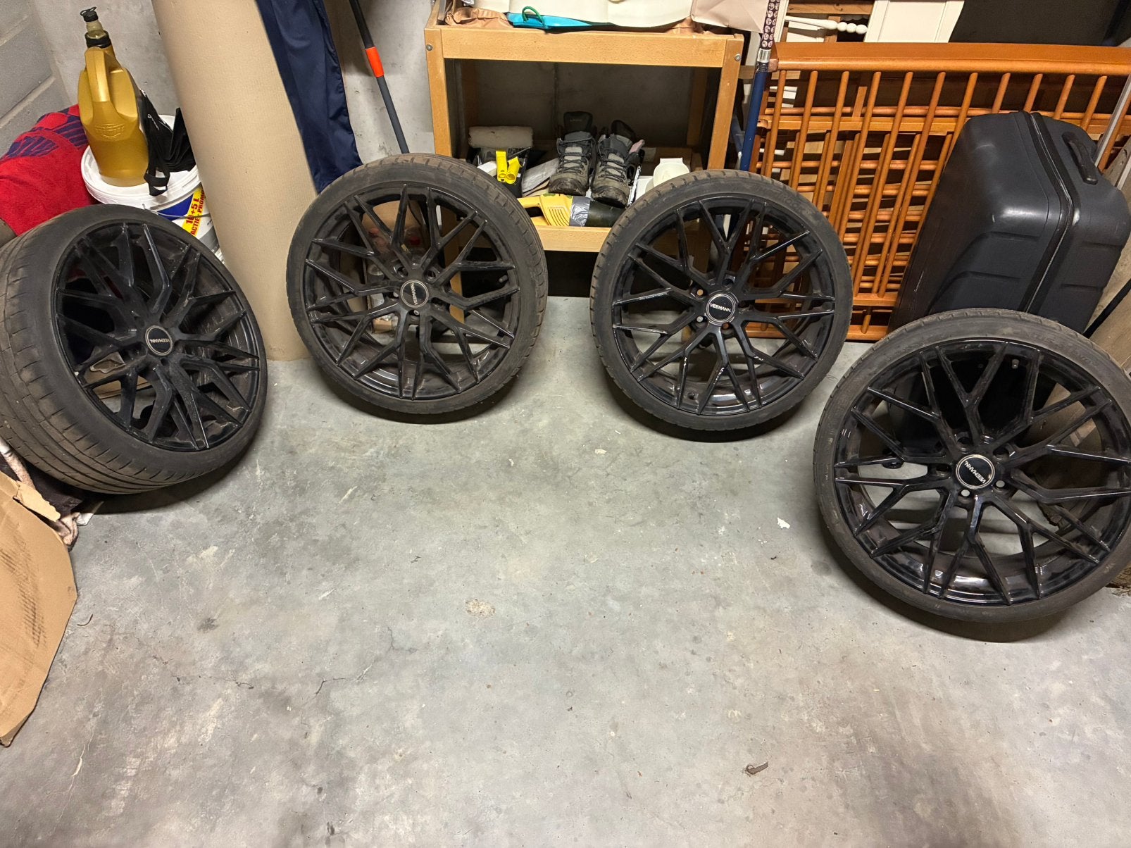 VEEMANN  VC520	19X8.5	5X112	ET45	GLOSS-BLACK, Gebruikt, Banden en Velgen, Personenwagen, Ophalen