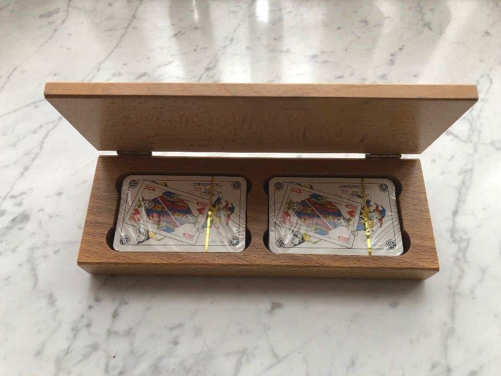 Speelkaarten set in houten box, Ophalen, Speelkaart(en)
