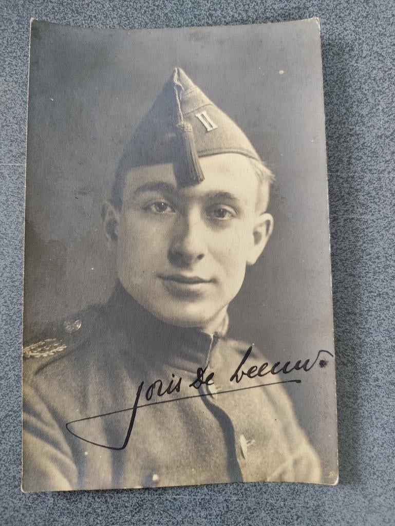 Vlaamse beweging soldaat 1WO Joris de leeuw handtekening, Ophalen of Verzenden