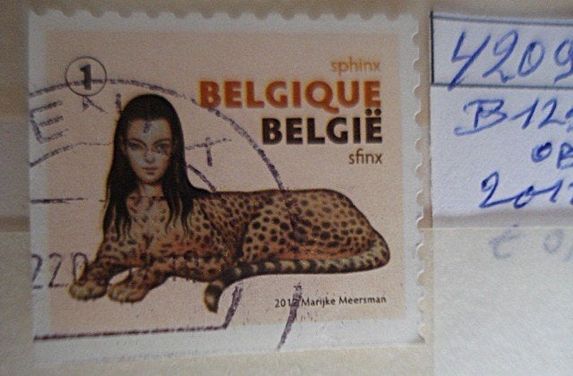 België nr. 4209 (o) = B125, Verzenden, 1 plakker, Gestempeld, Gestempeld