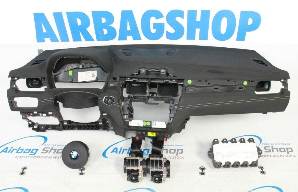Airbag set - Dashboard M zwart geel stiksel BMW X2 F39 2017, Gebruikt, Ophalen of Verzenden