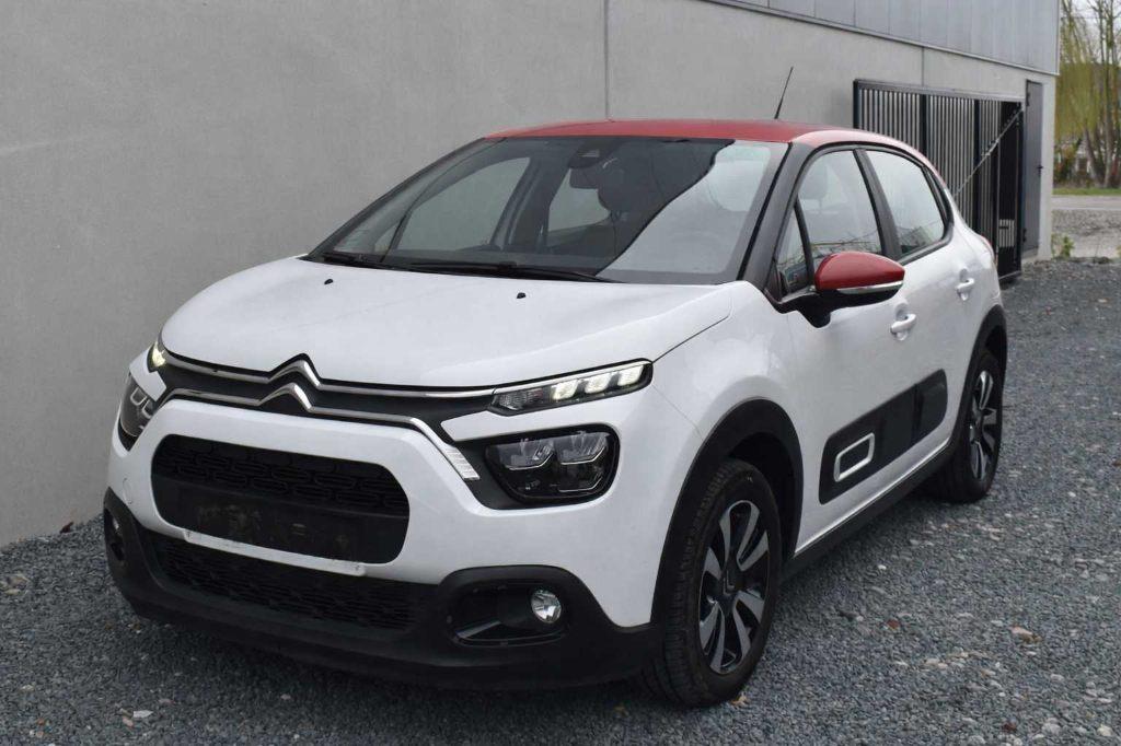 Citroen C3 1.2 Shine EAT6 110CV Airco/Navi/Led/Airbump BTW, Auto's, Stof, Wit, Bedrijf, 5 zetels