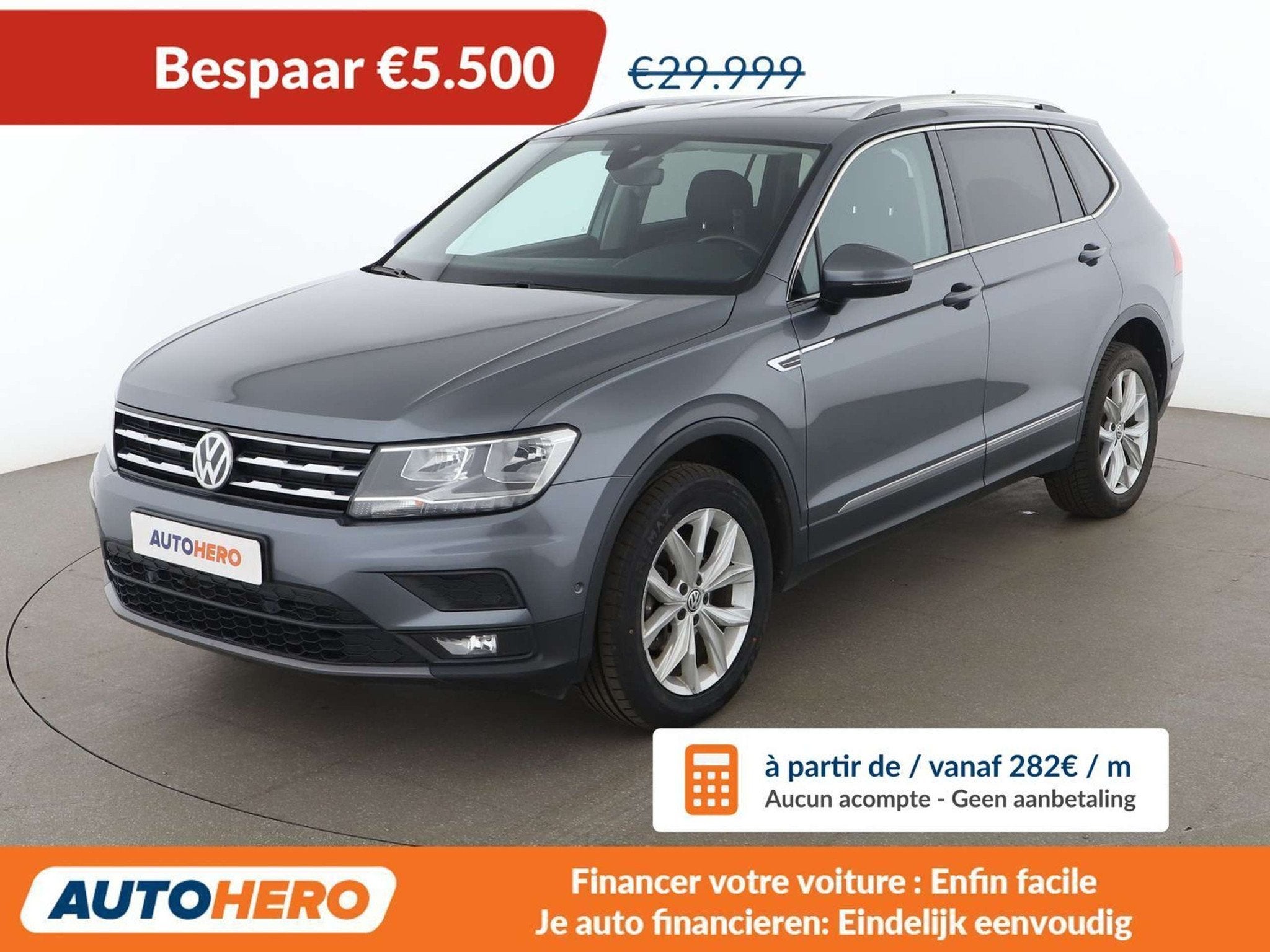 Volkswagen Tiguan Allspace 2.0 TDI Comfortline, Autos, Volkswagen, Argent ou Gris, Achat, Détection des panneaux routiers, 1968 cm³