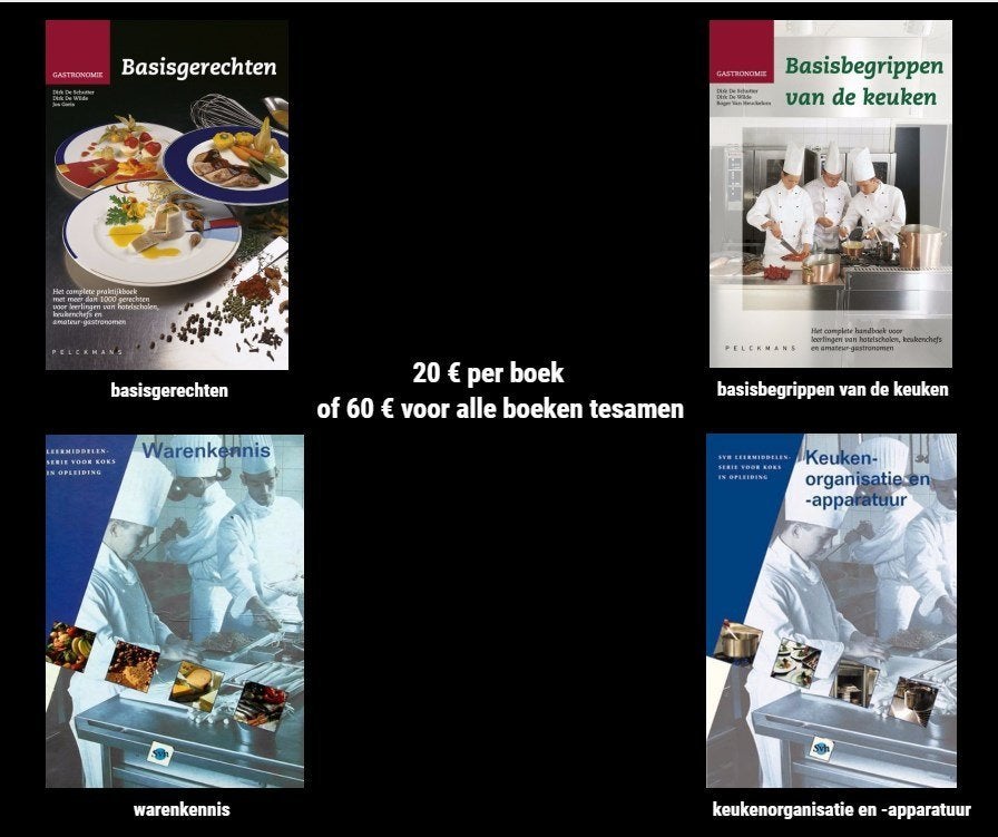 4 STUDIEBOEKEN voor KOKS IN OPLEIDING, Boeken, Kookboeken, Ophalen of Verzenden, Zo goed als nieuw