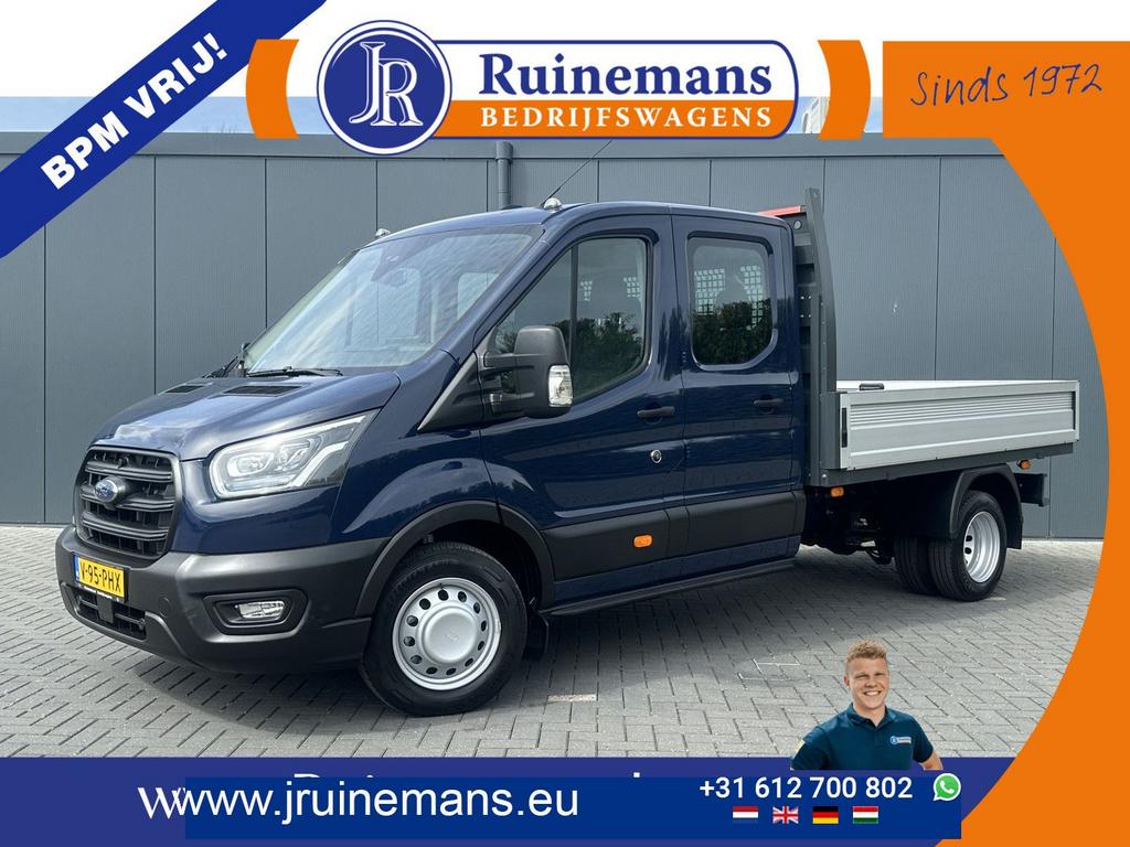 Ford Transit 2.0 TDCI 130 PK 3.5T / PICK UP / ** 10.817 KM *, Auto's, Blauw, Ford, Onderhoudsboekje, Te koop