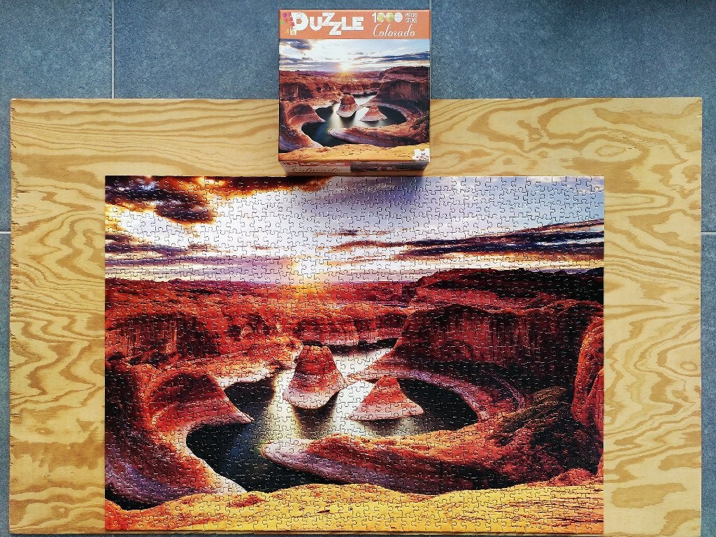 Puzzle 1000 pièces - Horseshoe Bend, fleuve Colorado, Enlèvement ou Envoi, 500 à 1500 pièces, Comme neuf, Puzzle