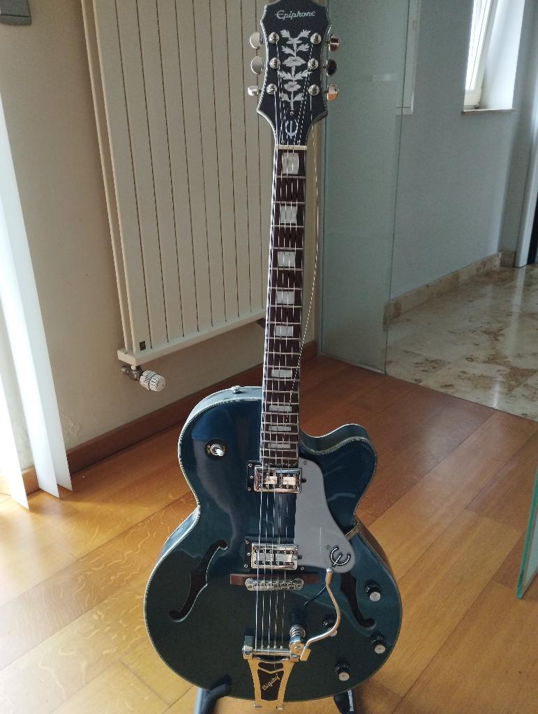 Epiphone Emperor Swingster Delta Blue Metallic, Enlèvement, Comme neuf, Hollow body, Epiphone