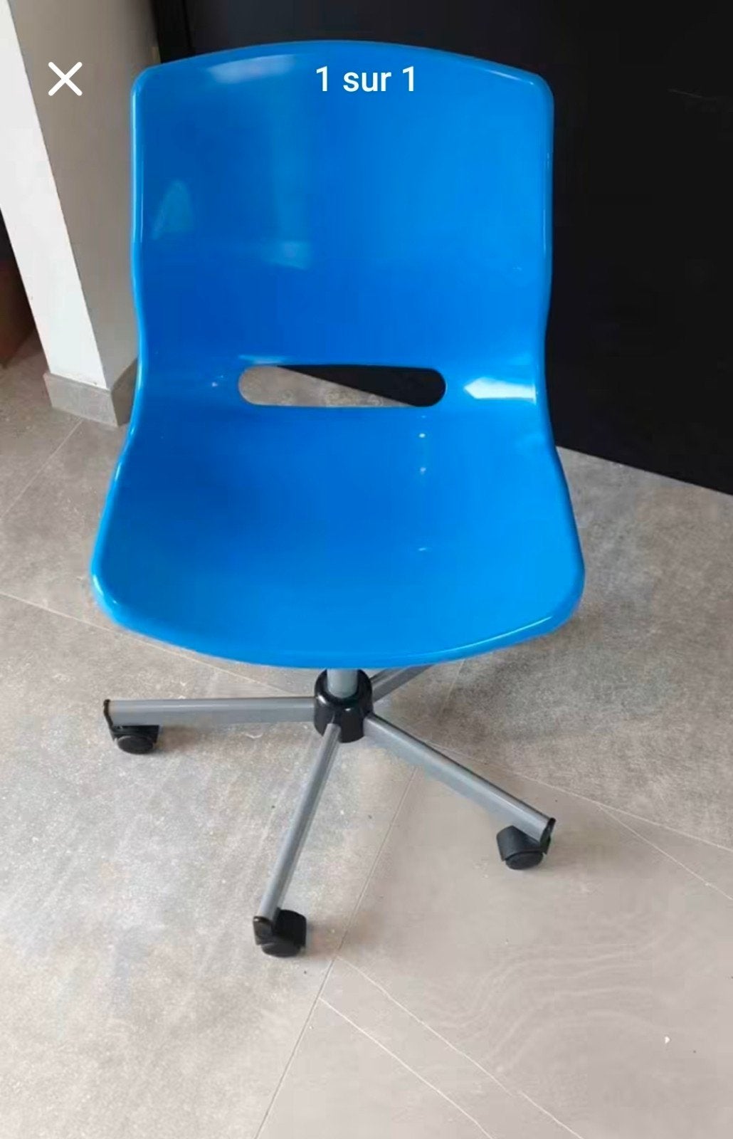 chaise de bureau Ikea, Enlèvement, Utilisé, Bleu, Chaise de bureau