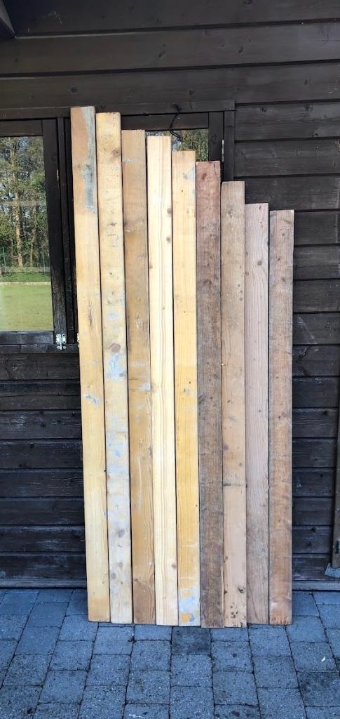 Houten balken, Tuin en Terras, Ophalen, Zo goed als nieuw, Minder dan 180 cm, Balken