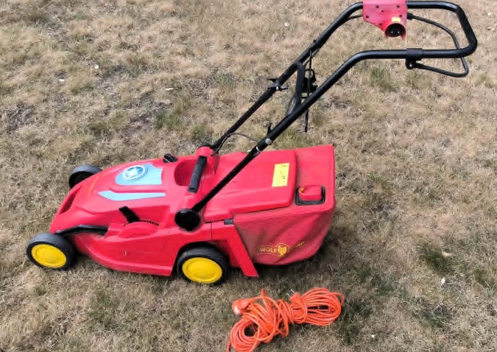 GRASMACHINE WOLF - elektrisch, Ophalen, Cirkelmaaier, Gebruikt, Elektrische starter