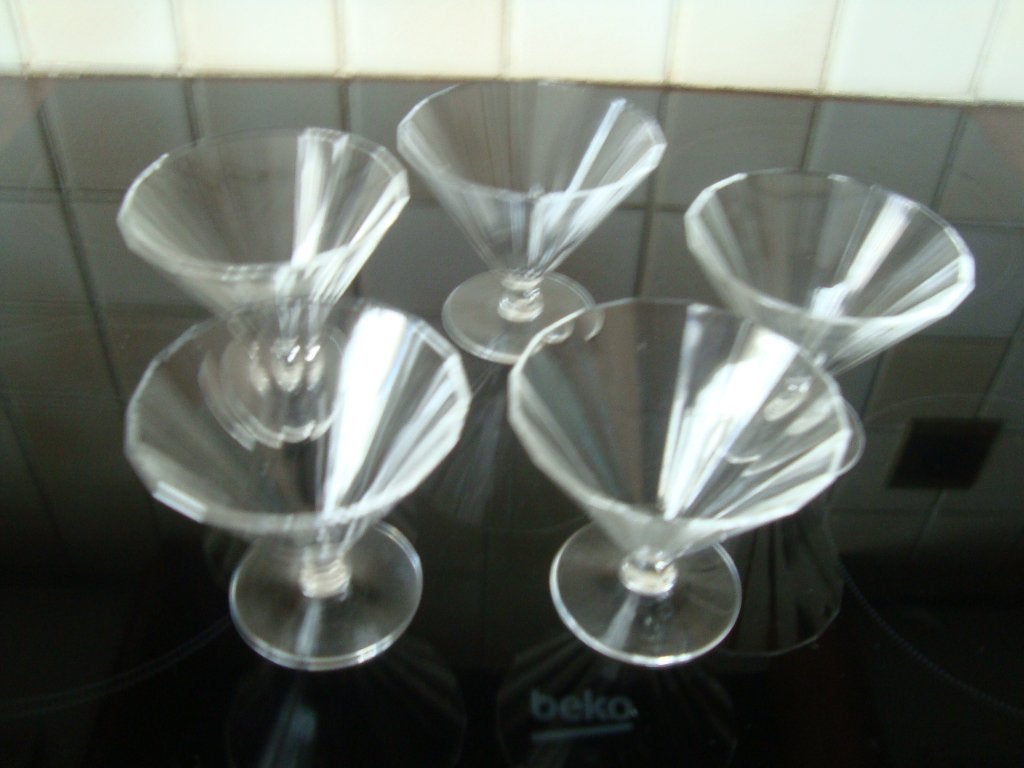 5 Art Deco cocktailglazen., Ophalen