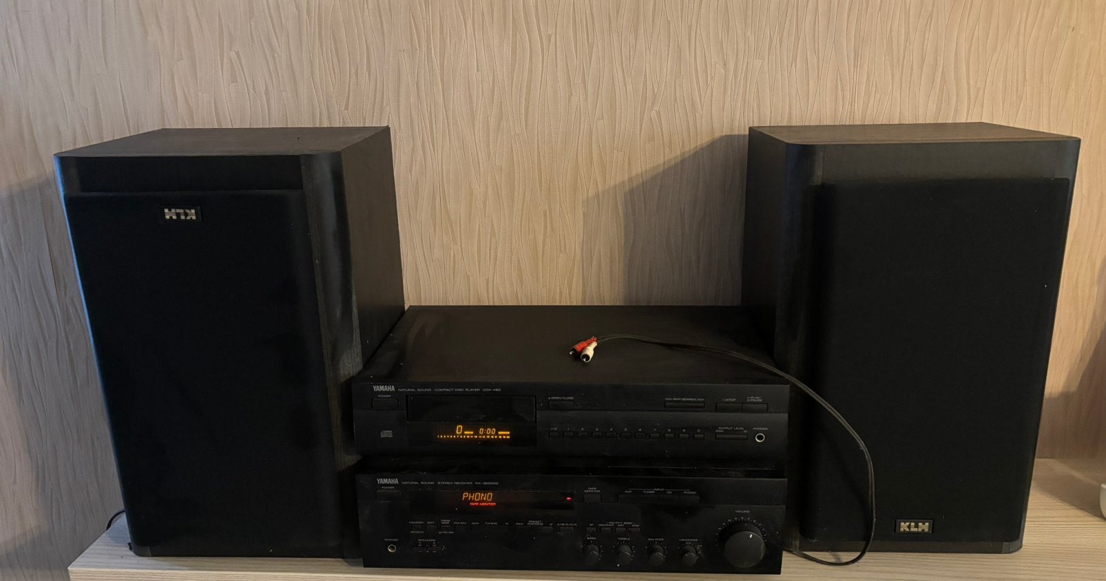 Vintage Yamaha hifi-set met 2 KLH speaker, Enlèvement, Utilisé, Autres marques