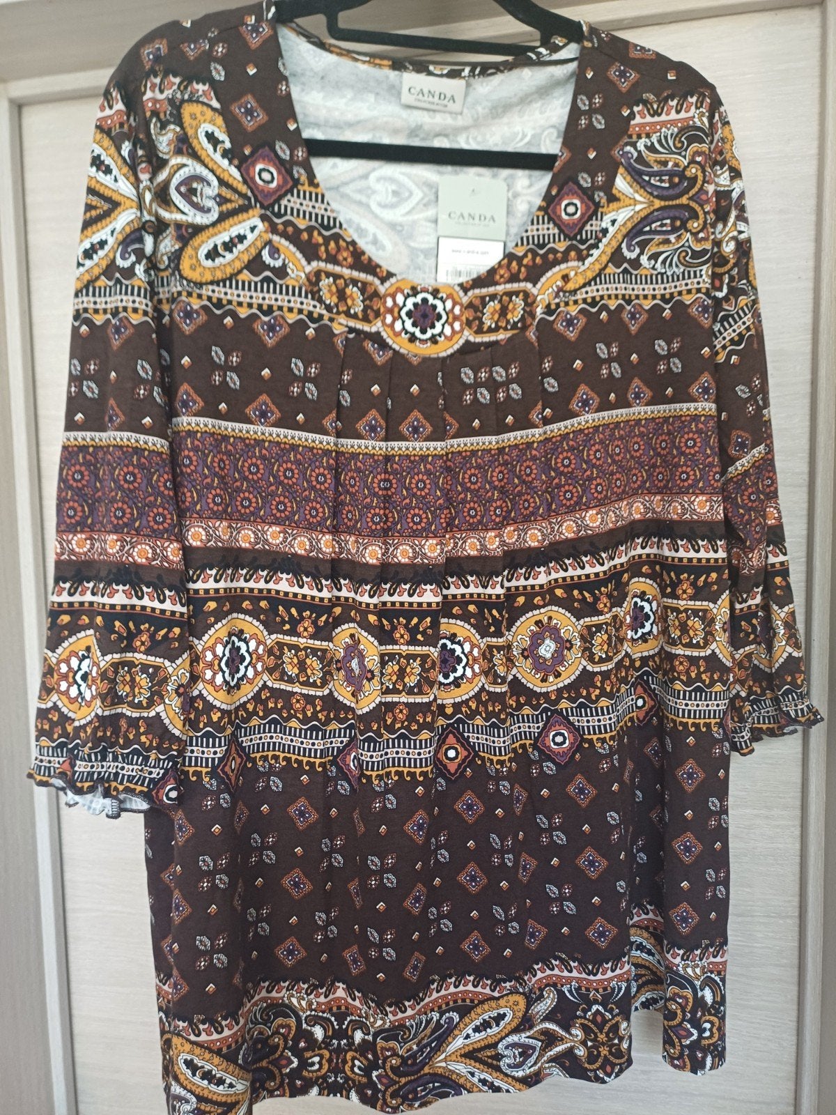 Canda t-shirt herfstinten 3/4 mouwen Mt 50, Vêtements | Femmes, Grandes tailles, Canda, Enlèvement ou Envoi, Brun