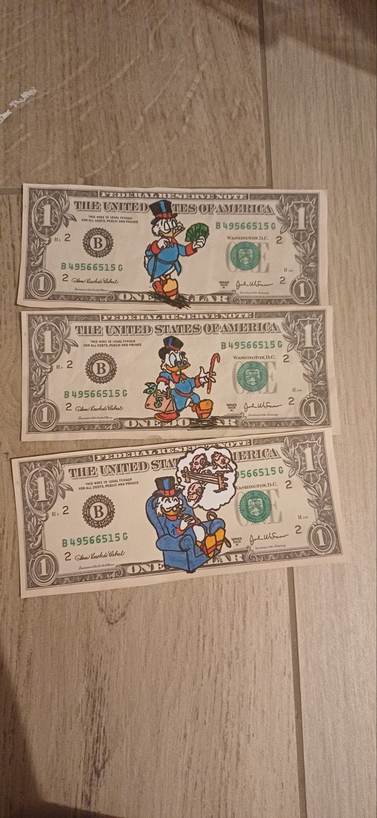 dagobert duck dollar bills, Postzegels en Munten, Ophalen of Verzenden, Setje