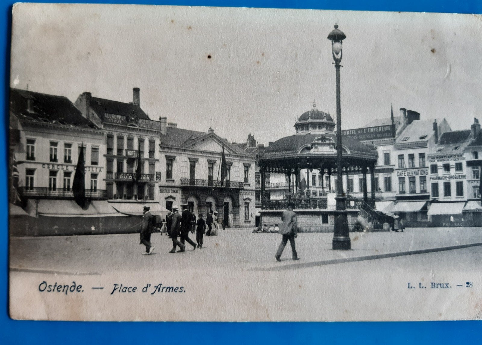 OOSTENDE WAPENPLEIN KIOSK  1905 !, Verzamelen, Ophalen of Verzenden