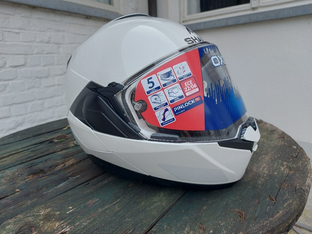SHARK OXO Blank Parelwit W05, Motoren, M, Systeemhelm, Dames, Shark