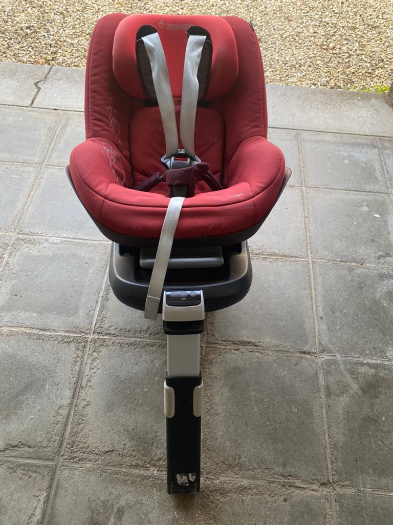 Maxi-Cosi Pearl Robin Red avec base isofix, Enlèvement, Comme neuf, Maxi-Cosi, Isofix