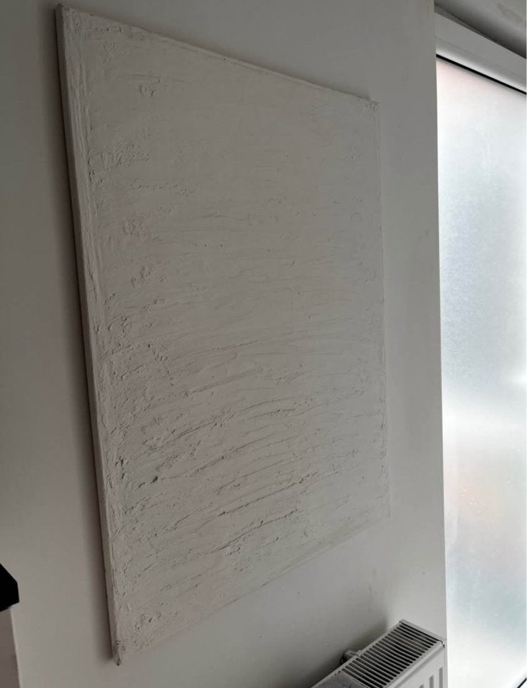 Tableau texturé blanc, Enlèvement, Comme neuf