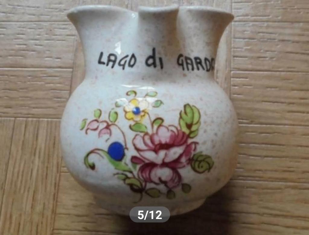 souvenier keramieken sierpotje van het gardameer italie, Ophalen of Verzenden