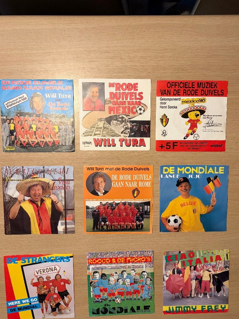 Singles Voetbal Rode Duivels, Gebruikt, 7 inch, Ophalen of Verzenden, Pop