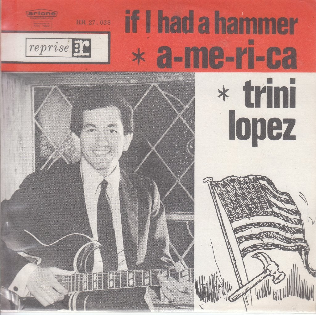 Originele vinylsingle Trini Lopez: If I had a hammer/Amerika, Verzenden, 7 inch, Single, Pop