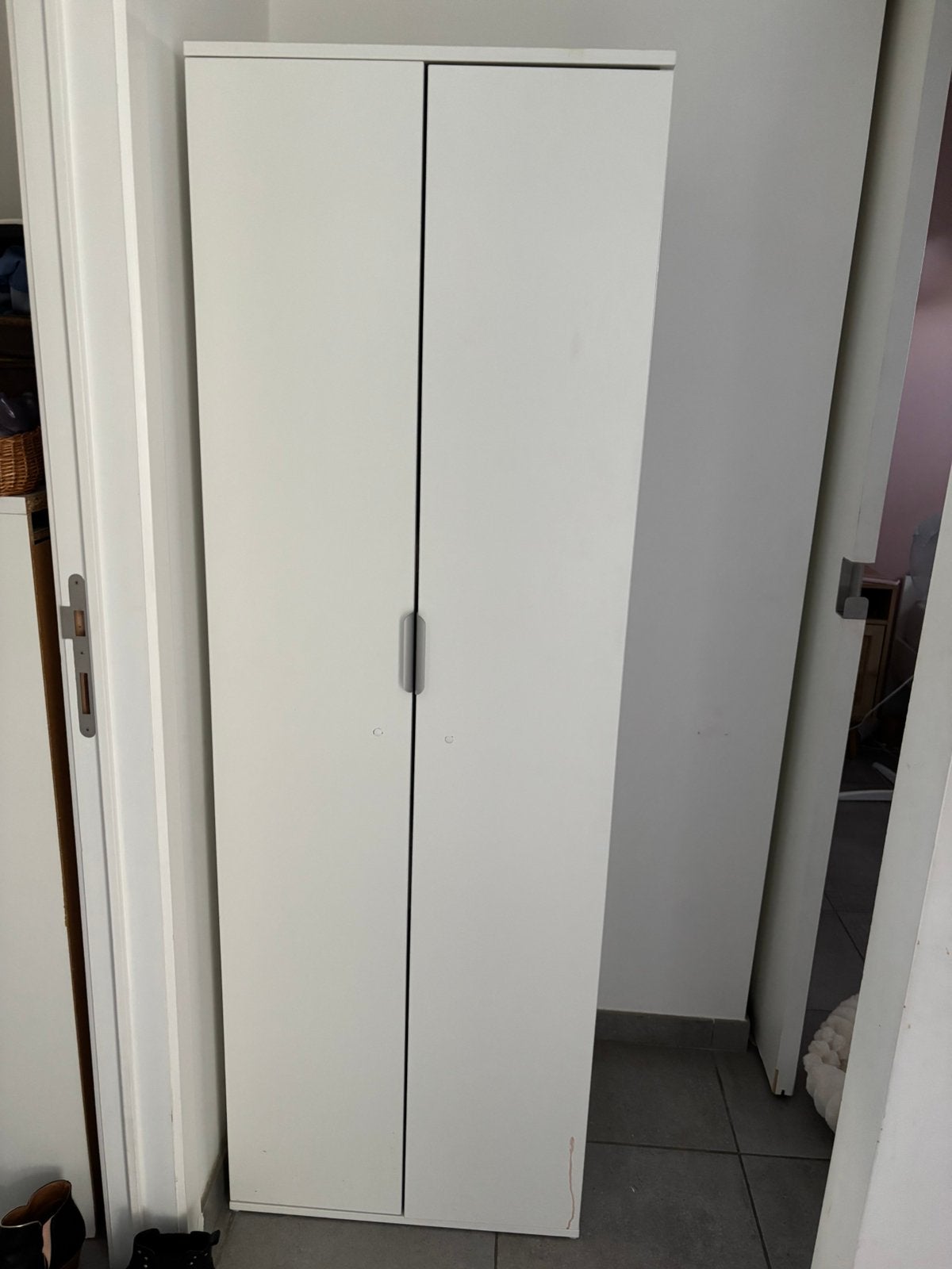 Vestiaire/meuble de rangement blanc, Enlèvement, Comme neuf