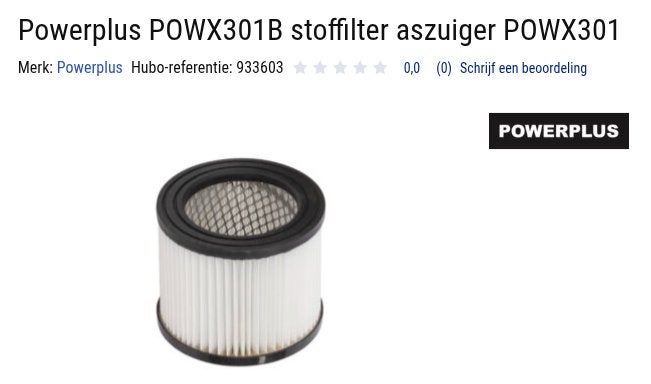 Powerplus asstofzuigerfilter, Elektronische apparatuur, Ophalen, Overige merken, Overige typen, Nieuw