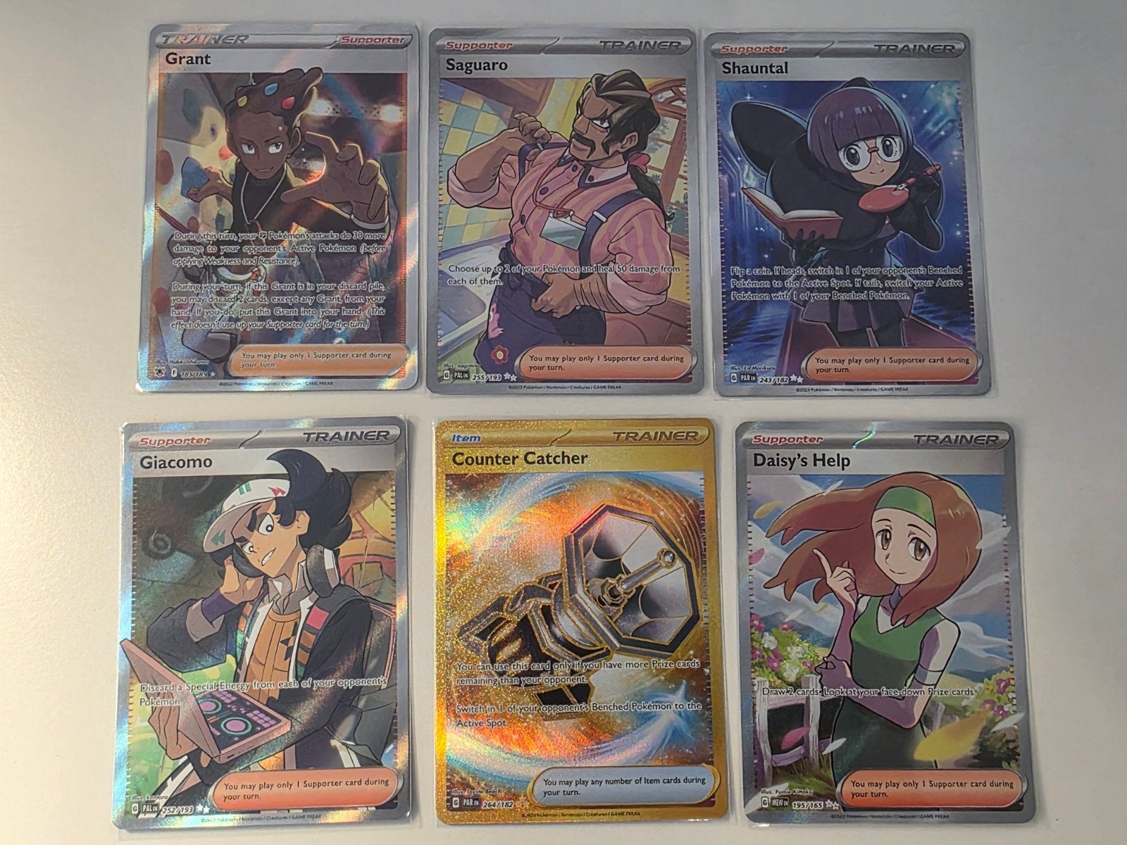 6 trainer cards, Enlèvement
