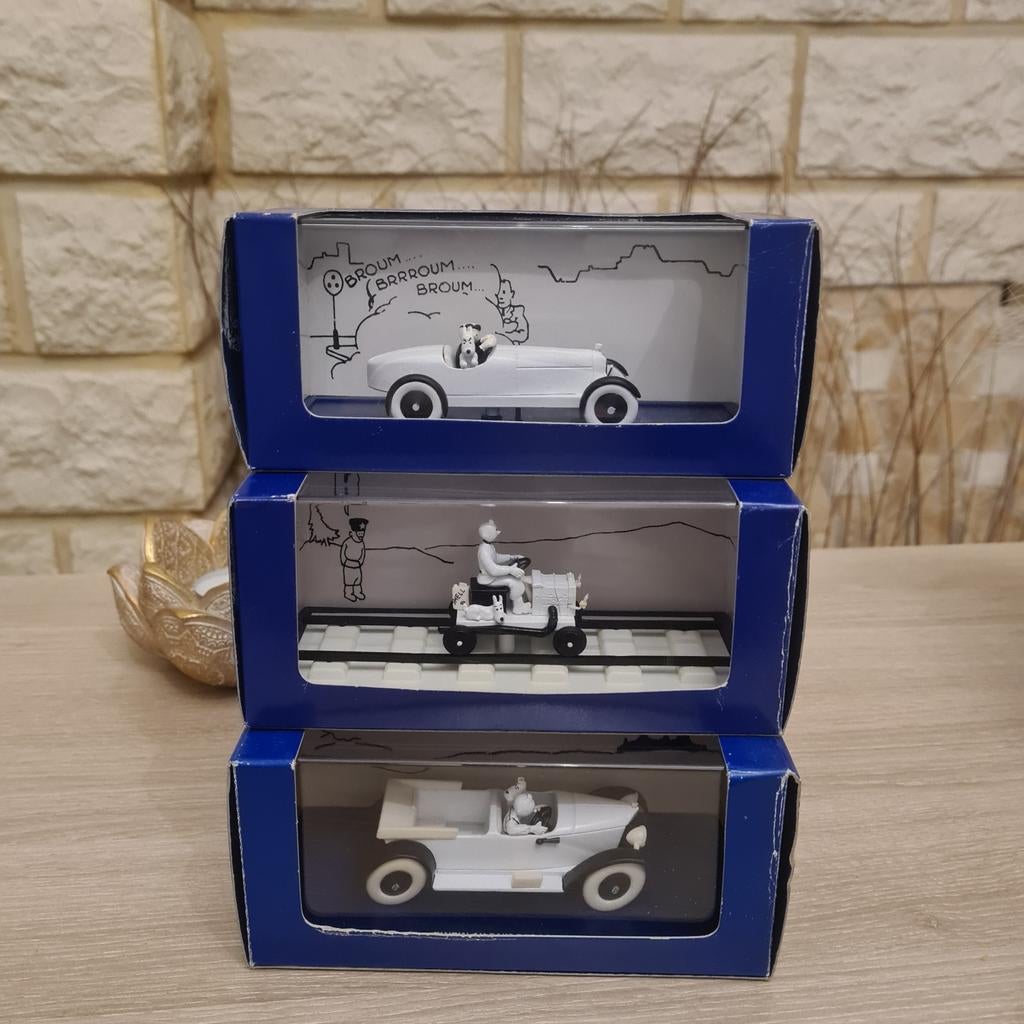 Lot voitures tintin  atlas noir et blanc, Enlèvement ou Envoi