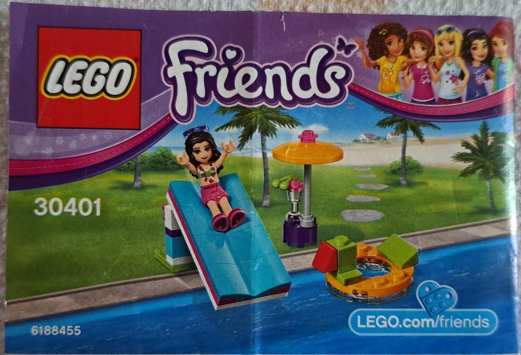 Lego Friends - 30401 - le toboggan en mousse de la piscine, Ophalen of Verzenden, Compleet, Lego, Friends
