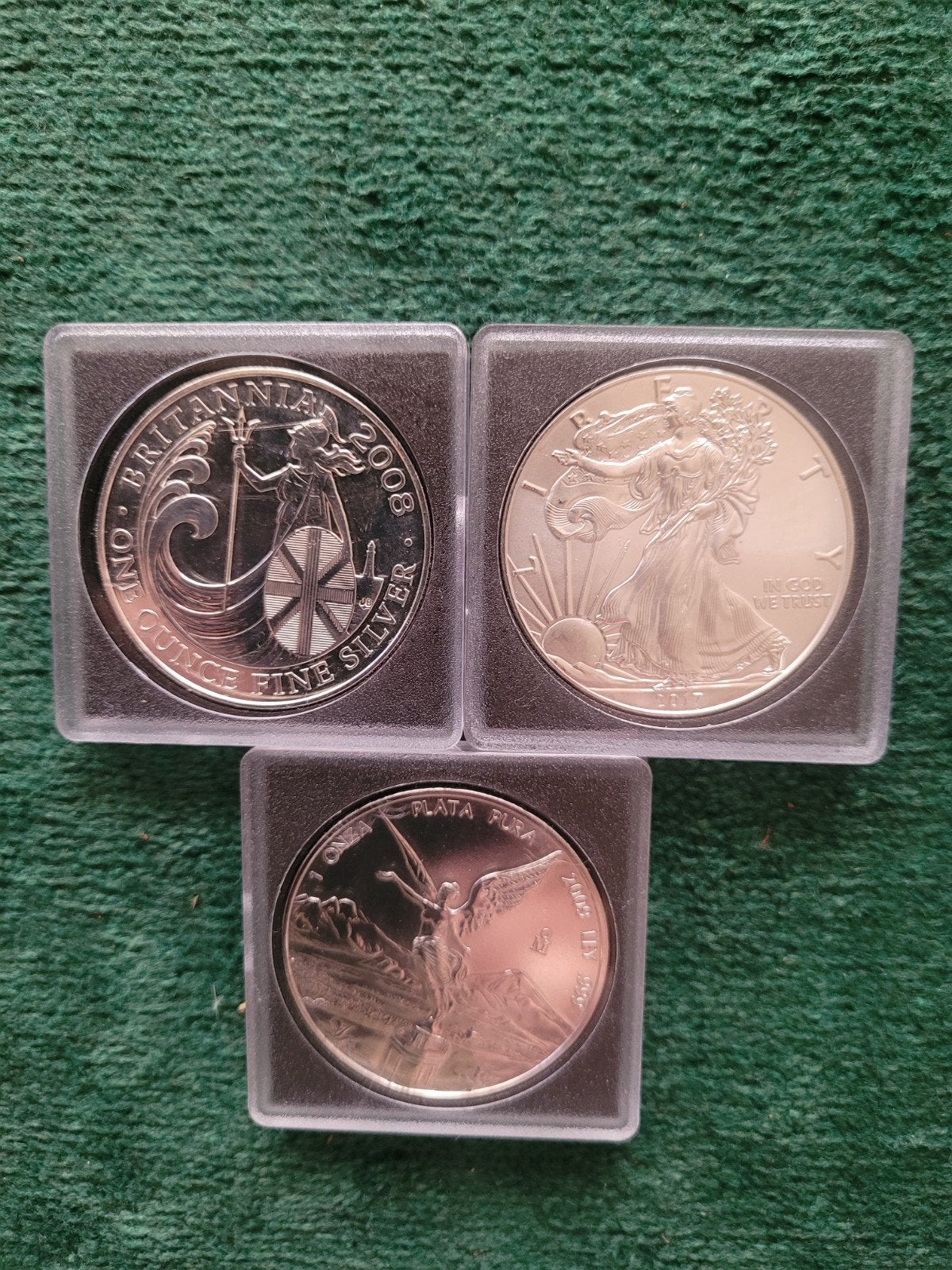 lotje 3x 1oz Zilveren 999 munten, Postzegels en Munten, Ophalen of Verzenden