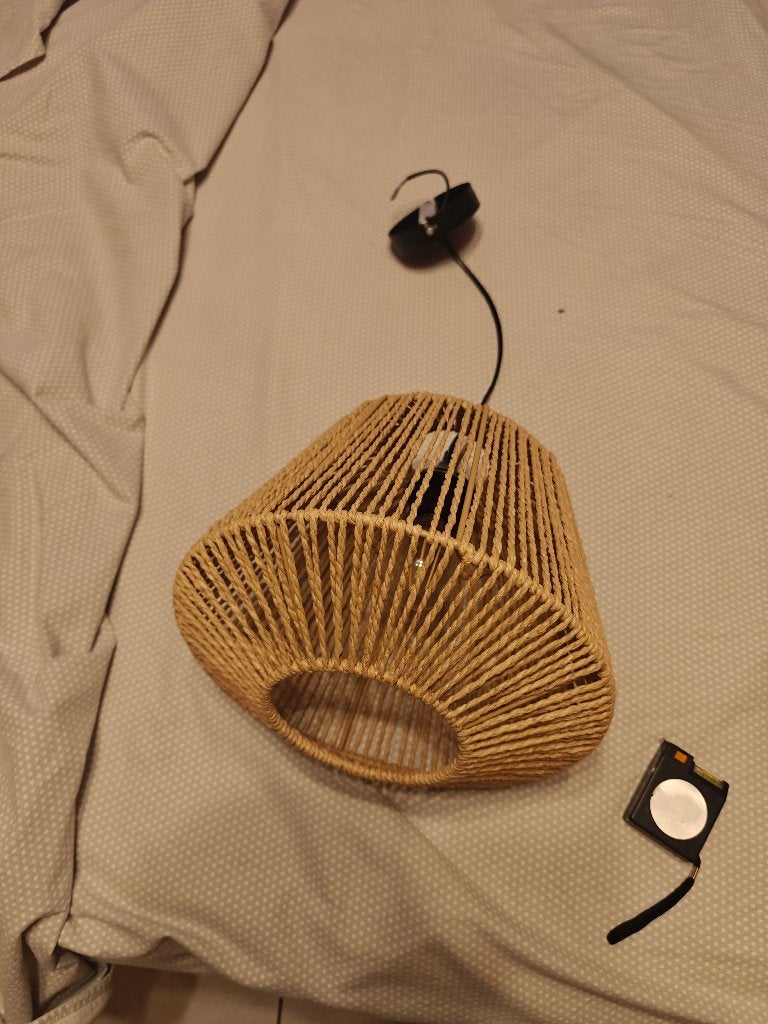 lampe plafonnier en osier, Autres types, Synthétique, Comme neuf, Enlèvement