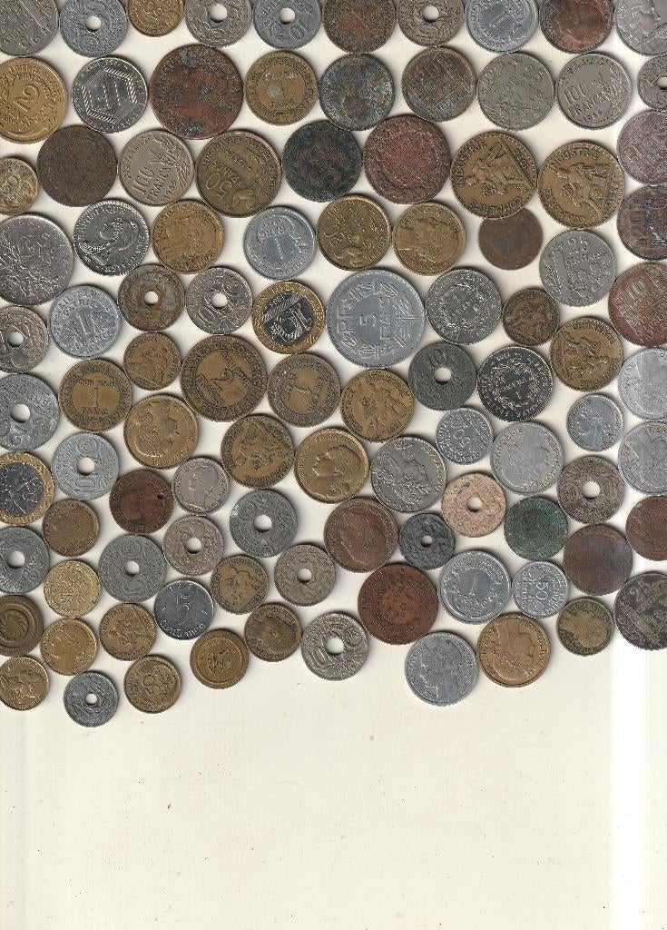 lot van 100 zeer oude munten van Frankrijk, Postzegels en Munten, Munten | Europa | Niet-Euromunten, Verzenden, Frankrijk, Losse munt