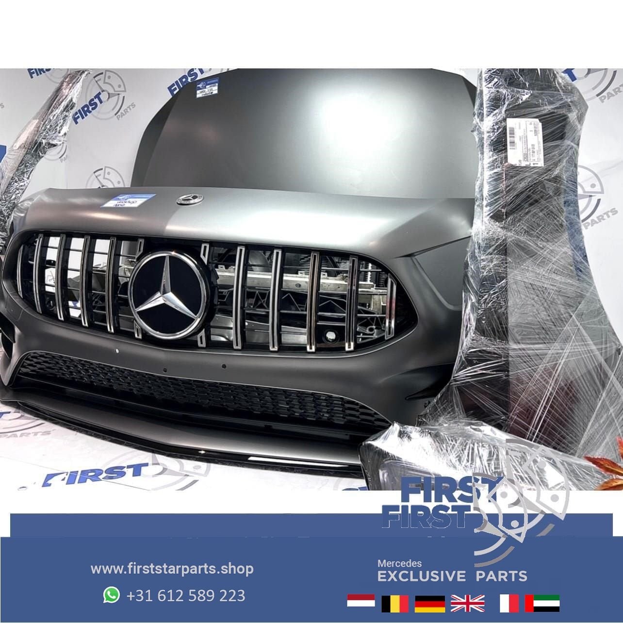W177 V177 GT A35 AMG LINE VOORKOP MAT GRIJS Mercedes A Klass, Gebruikt, -, Voor, Ophalen of Verzenden