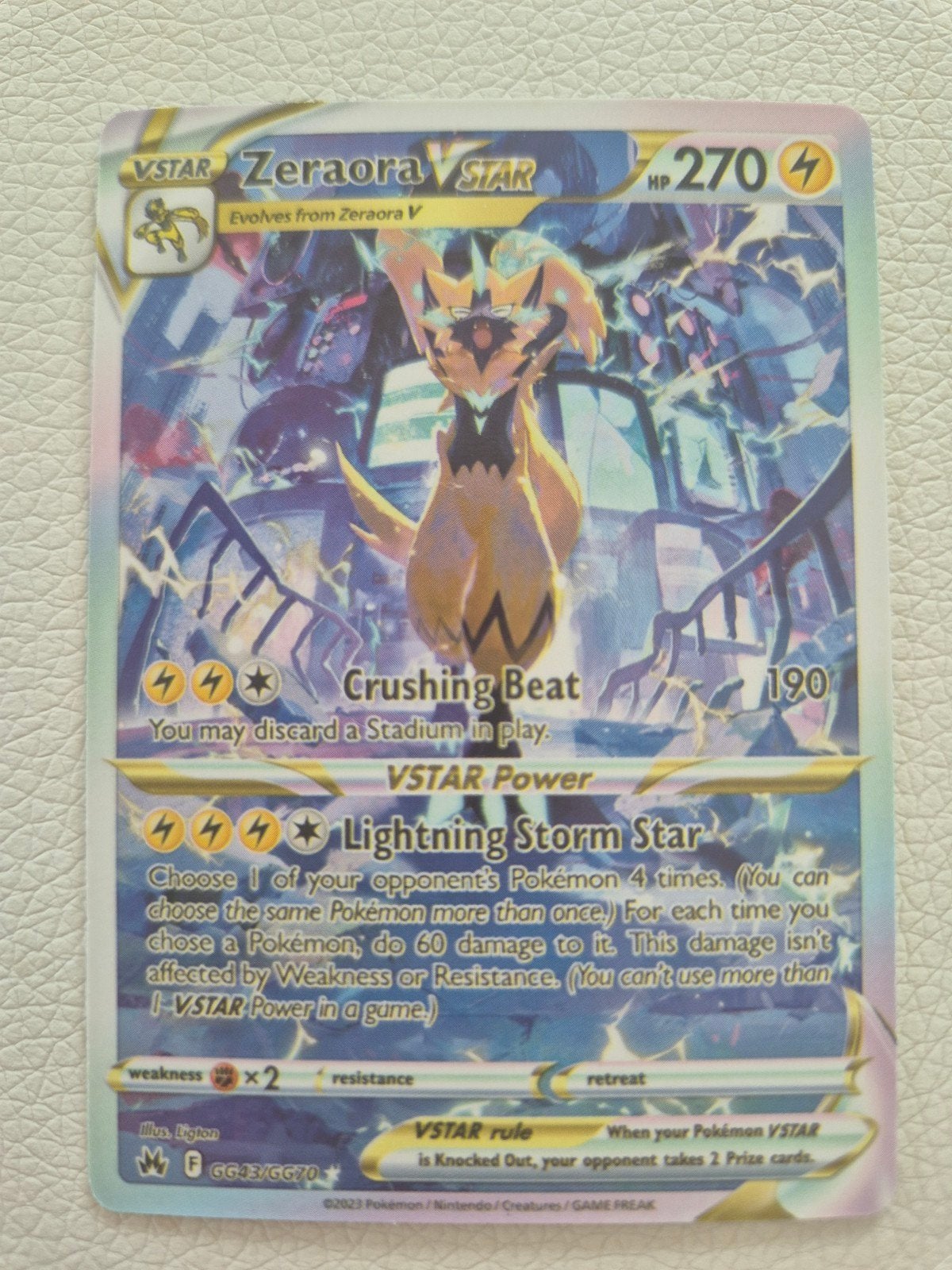 Zeraora Vstar ( pokemon ), Ophalen of Verzenden, Nieuw, Losse kaart, Foil